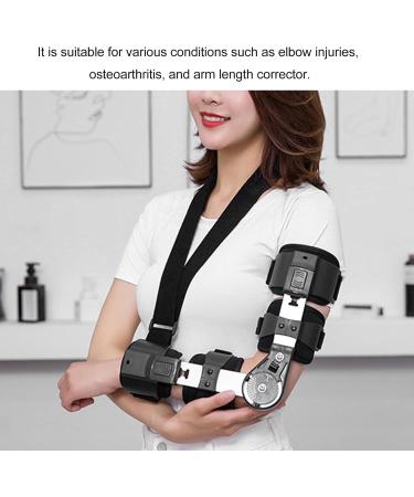 Hinged ROM Elbow Brace with Strap Sling - Adjustable Aluminium Post OP Stabilizer for Arm Injury Recovery (Left Hand) - Support for Men & Women - Buy Online on GoSupps.com