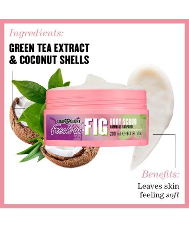 Soap & Glory Limited Edition Fresh as Fig Body Scrub - Gentle Exfoliating Scrub with Shea Butter & Aloe Vera for Dry Skin - 200ml - Buy Online on GoSupps.com