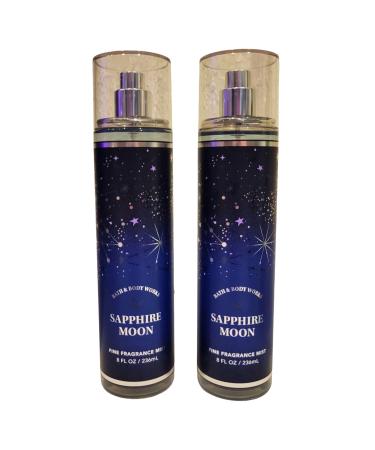 Bath & Body Works Fine Fragrance Mists Set of 2 8oz Each Bottle (Sapphire Moon)