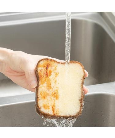 Toast Shape Dishwashing Sponge Washable Dishwashing Tools Pots and Pans Kitchen Accessories Home Cleaning Gadgets Sanwich Shape Toaststyle1packof3pieces - Buy Online on GoSupps.com