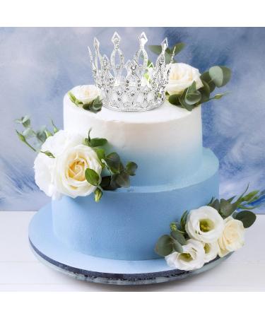 ZENFUN Set of 3 Crown Cake Toppers Crown Decorations for Party Beaded Rhinestone Mini Crown Baby Showers Cake Topper Birthday Parties Princess Themed Parties 3 Colors - Buy Online on GoSupps.com