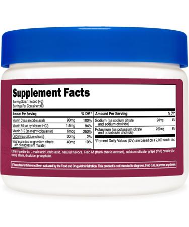 Nutricost Electrolyte Complex Powder - Hydration Drink Mix with Vitamins & Minerals (60 Servings Grape) - Best International Shipping - Buy Online on GoSupps.com