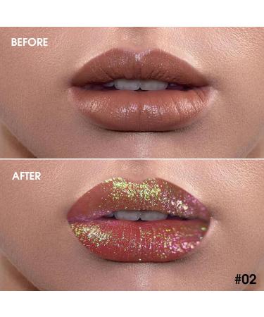 Chameleon Liquid Lipstick - Pink Green Shimmer Metallic Lip Gloss | Long Lasting Waterproof Talc-Free Makeup Gift for Women & Girls - Buy Online on GoSupps.com