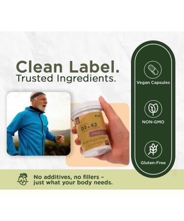 BYNUTRA Premium Vitamin D3 & K2 with Coconut Oil 10 000 IU D3 + 200 mcg MK-7 High-Potency Vitamin D3 K2 Supplement 120 Softgels - Buy Online on GoSupps.com