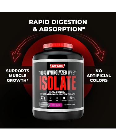 NAR LABS Hydrolyzed Whey Protein Isolate 5 lbs (Berry Deluxe) - Buy Online on GoSupps.com