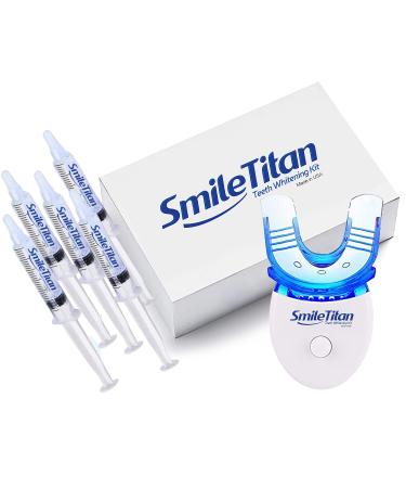 Smile Titan Teeth Whitening Kit, Teeth Whitening Gel (4) with 5X LED Accelerator Light and Tray Teeth Whitener 1 Count (Pack of 1)
