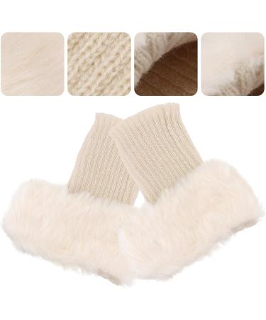 Buy Toddmomy 3 Pairs Winter Fur Boot Covers - Knitted Boot Cuffs & Furry Ankle Warmers for Ultimate Warmth & Style - Buy Online on GoSupps.com