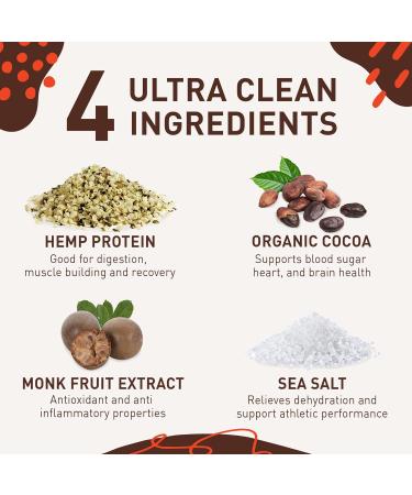 hemplete Hemp Vegan Protein Powder for Heart and Brain Health Easy to Digest Powder Drink with Plant Protein for Muscle Building and Recovery 9 Essential Amino Acids (Unflavored and Choco) 10oz - Buy Online on GoSupps.com