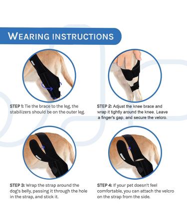 MerryMilo Dog Knee Brace Pet Supplies for Support with Cruciate Ligament Injury Joint Pain and Muscle Sore Adjustable Rear Leg Braces for Dogs Color: Black Size: M - Buy Online on GoSupps.com