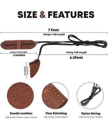 Leather Recurve Bow Stringers - Professional and Beginner Archery Tool in TAN Color - Buy Online on GoSupps.com
