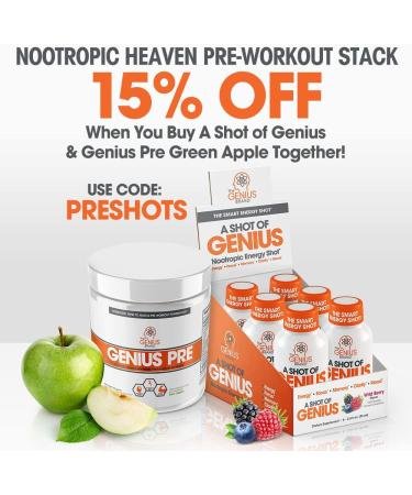 Shot of Genius Berry Nootropic Energy Shots - Mood Support - Pack of 6 - Buy Online on GoSupps.com