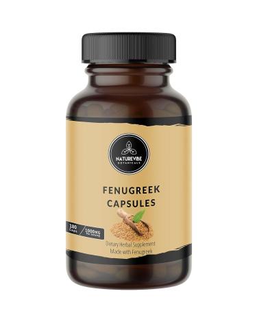 Naturevibe Botanicals Organic Fenugreek Capsules - 1000mg Per Serving - 180 Veg Capsules - Buy Online on GoSupps.com