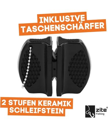 Zite Fishing Fillet Knife Set with Sharpener - 20cm Corrosion-Resistant Blade Anti-Slip Handle Ideal for International Shipping - Buy Online on GoSupps.com