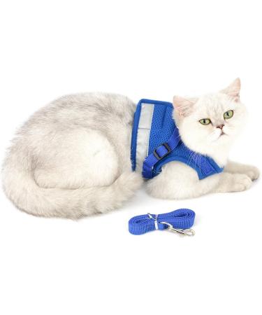 Ranphy Cat Dishes & Harness Set - Breakproof Leash Soft Fabric for Small Cats & Puppies - XS Blue - International Shipping - Buy Online on GoSupps.com