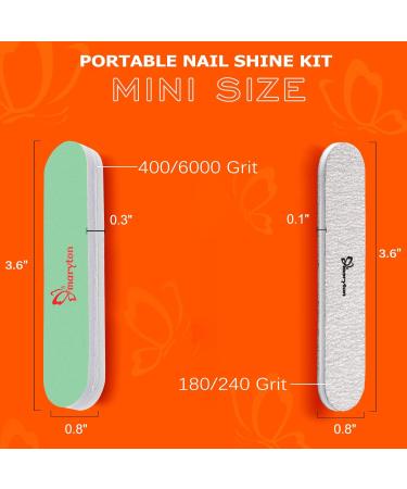 Maryton Nail Buffer and Shine Kit - Ultimate Mini Fine Nail File and Buffers for Natural Nails - Manicure Kit 4 Count - Buy Online on GoSupps.com