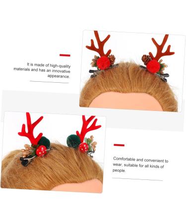 minkissy 12 Pairs Christmas hair clips christmas hair decor christmas deer costume antler hair barrette bill hair clips for women deer antler decor korean decor Deer Antlers Barrette - Buy Online on GoSupps.com