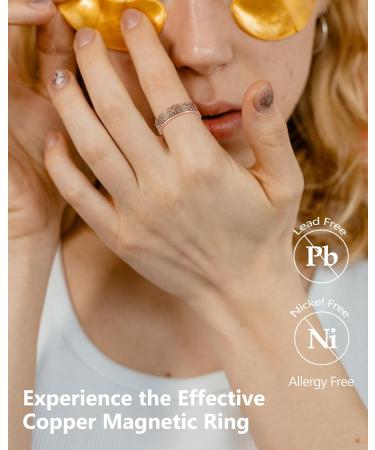 Jeracol 2 Pcs Copper Magnetic Rings with 4 Strong Magnets(Each up to 3500 Gauss) Tree of Life Design Magnetic Copper Rings for Adjustable Copper Rings with A Gift Box.(Tree of Life) - Buy Online on GoSupps.com