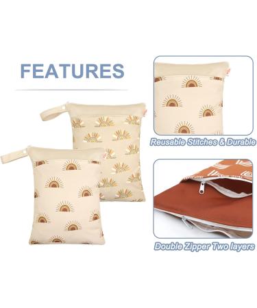 Maeau 2-Piece Wetbags for Fabric Diapers | Reusable Waterproof Gym & Kindergarten Bags | 30x40cm | 17 Stylish Patterns - Buy Online on GoSupps.com