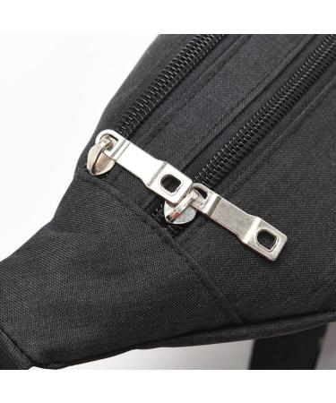 Black Waist Pack Bag for Men & Women - Fanny Pack for Travel, Sports, Running - Buy Online on GoSupps.com