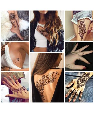 TOFD Temporary Tattoo Kit - Semi Permanent Freehand Ink for Body Art - 30 Pcs Free Tattoo Stencils - Full DIY Kit with 4 Bottles 2oz - Buy Online on GoSupps.com