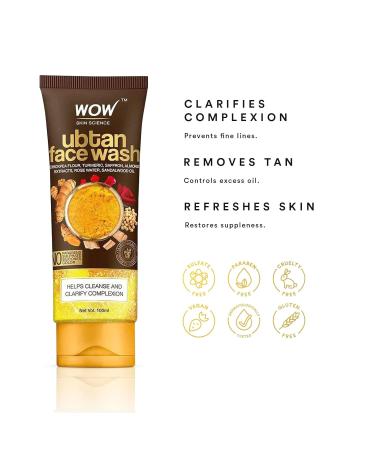 Buy WOW Skin Science Ubtan Face Wash - Chickpea Flour & Turmeric 100ml | Moisturizes Dry Skin - International Shipping Available - Buy Online on GoSupps.com