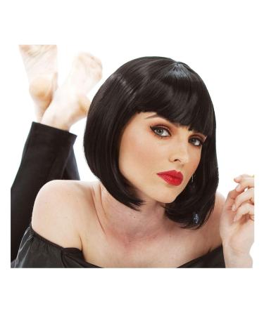 ALLAURA Black Flapper Bob Wig with Bangs 20s Wig Costume 1920s Flapper Wigs for Women - Flapper Girl Wig