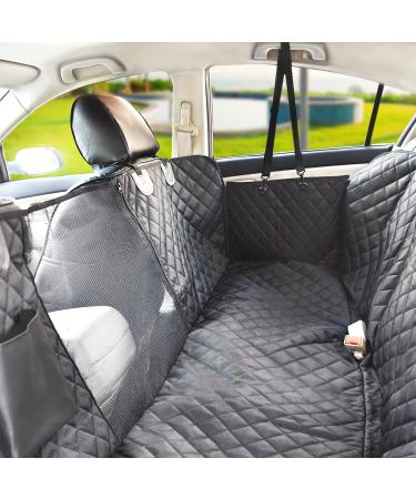 Vailge Waterproof Dog Car Seat Cover with Mesh Window, Scratch-Proof, Anti-Slip Backseat Hammock - Black - Buy Online on GoSupps.com
