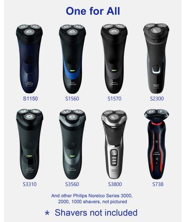 Uijino Norelco SH30 Replacement Heads for Philips Shaver - 3 Packs, ComfortCut Shaving with Sharp Blades - Compatible with 2300, 3800, 3000, 2000, 1000 Series and More - Buy Online on GoSupps.com