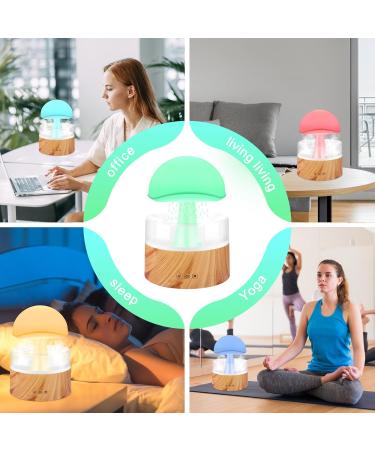 Rain Cloud Humidifier with Remote Control - GUKKK 3 in 1 Aroma Diffuser & 7 Color Night Light | 500ml for Office & Bedroom - Buy Online on GoSupps.com