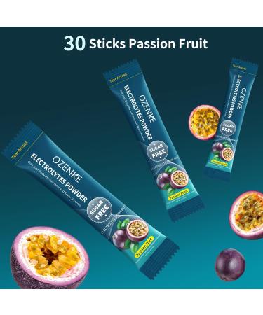 OZENKE 30 Sticks Electrolyte Powder Packets Sugar Free Hydration Packets Electrolytes Drink Mix for Rapid Hydration, Passion Fruit Flavor - Buy Online on GoSupps.com