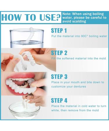 Buy UQLPXZ Instant Veneers for Couples | Snap-On Dentures & Clip-In Cosmetic Teeth | Temporary Solutions for Bad Teeth - Men & Women - Buy Online on GoSupps.com