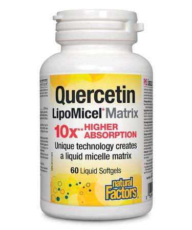 Natural Factors Quercetin LipoMicel Matrix 60 Liquid Softgels - Buy Online on GoSupps.com