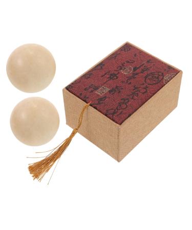 Healeved 1 set of Jade-Fitness handball Massageball Handballs Jade meditation balls crystal-baoding balls balls to roll hand training balls wandering around decorative stone boccia box
