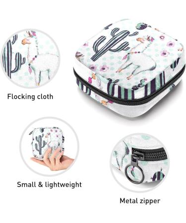 GIAPB Period Bag - Sanitary Napkin Storage & Travel Makeup Pouch, Alpaca Print - Color4949 - Buy Online on GoSupps.com