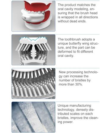 Kids U-Shaped Toothbrush - Cartoon Bear Shape - Food Grade Soft Silicone Brush Head 360 Oral Teeth Cleaning Design for Toddlers and Children White - Buy Online on GoSupps.com