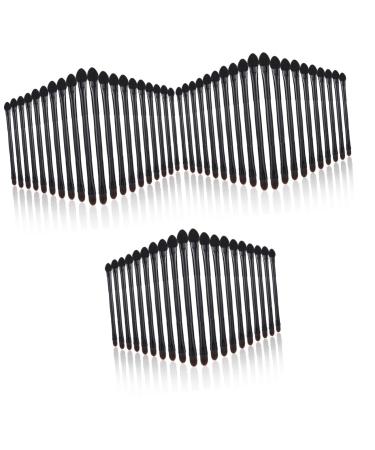 Baluue 60 Pcs Double Eye Shadow Makeup Women Makeup Supplies Women Makeup Brush Makeup Tool Black Plastic