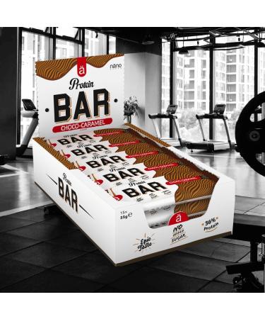 NanoSupps Protein Bar (15x55g) Chocolate Caramel - Buy Online on GoSupps.com