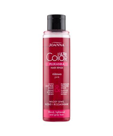 Joanna Ultra Color - pink color rinse for blonde and light hair - pastel pink/pink - natural shine - removed yellow tinge in gray -blond bleached hair - temporary effect - 150 ml pink blonde tones 150 ml (1 Pack)