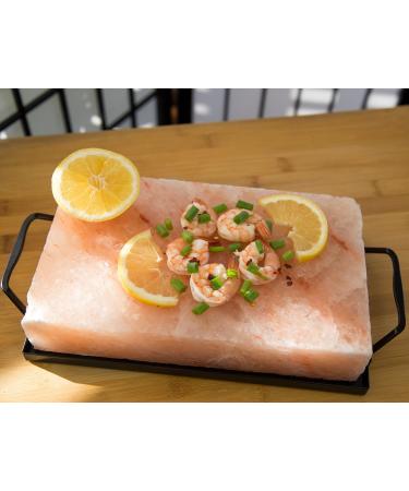 Zenware 10" x 6" Himalayan Salt Cooking Block Tray Holder - Black - Buy Online on GoSupps.com
