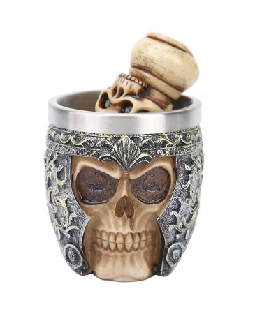 Premium Beard Shaving Set - Stainless Steel Bowl & Skeleton Head Brush Kit for Men | International Shipping Available - Buy Online on GoSupps.com