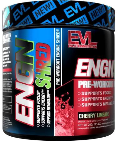 Evlution Nutrition ENGN Shred Pre Workout Thermogenic Fat Burner Powder - Cherry Limeade (30 Servings) - Buy Online on GoSupps.com
