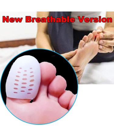 Footsihome Gel Toe Caps for Large Toes - Pain Relief & Protection | Prevent Corns Hammer Toe & Friction - 12 Pieces with Breathing Holes - Buy Online on GoSupps.com