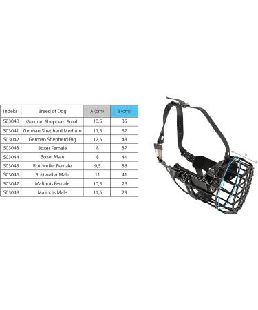 Dingo Gear Rubberized Metal Muzzle for Medium Dogs - Comfortable & Durable Solution for German Shepherds - Ideal for Long Walks | S03041 - Buy Online on GoSupps.com