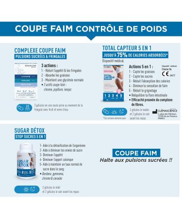 EAFIT MINCEUR-TOTAL CAPTEUR- Capteur de graisse sucre diminue sensation de faim r duit le grignotage absorption des calories complexe brevet de fibres naturelles-Perte de poids 5 en 1-60 g lules Pomme 60 unit (Lot de 1) - Buy Online on GoSupps.com