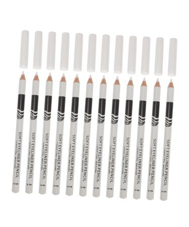 WOONEKY 12pcs Lying Silkworm Eyeliner Glitter Highlighter Eyebrow Pencil Sparkle Highlighters White Wood