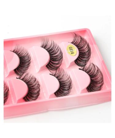 UAMOU 2/20/100 Boxes Mink Lashes Eyelashes 5 pairs Natural Curly Fake Eyelashes Thick Maquiagem Lash Extension Makeup Tools Cheerfully (Color : 5 pairs G614CS Size : 2 boxes)