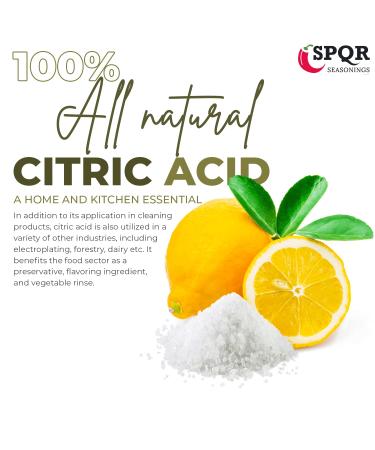 SPQR Seasonings Citric Acid 1lb Bottle - Food-Grade Flavor Enhancer, Natural Preservative for Cooking, Baking, & Cleaning - Buy Online on GoSupps.com