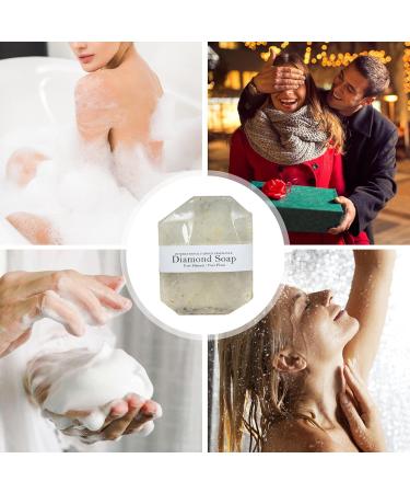 Savon fait main aux pierres pr cieuses savon aux pierres pr cieuses | Savon en barre hydratant naturel avec feuille d or Hydratant nettoyant savon parfum aide adoucir la peau s che savon Troonz Jasmin dor  - Buy Online on GoSupps.com